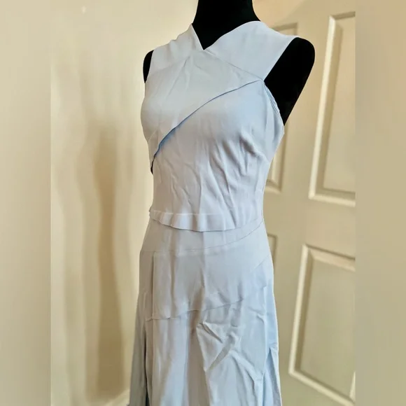 REISS Paige Baby Blue Wedding Guest Dress - Picture 5 of 8